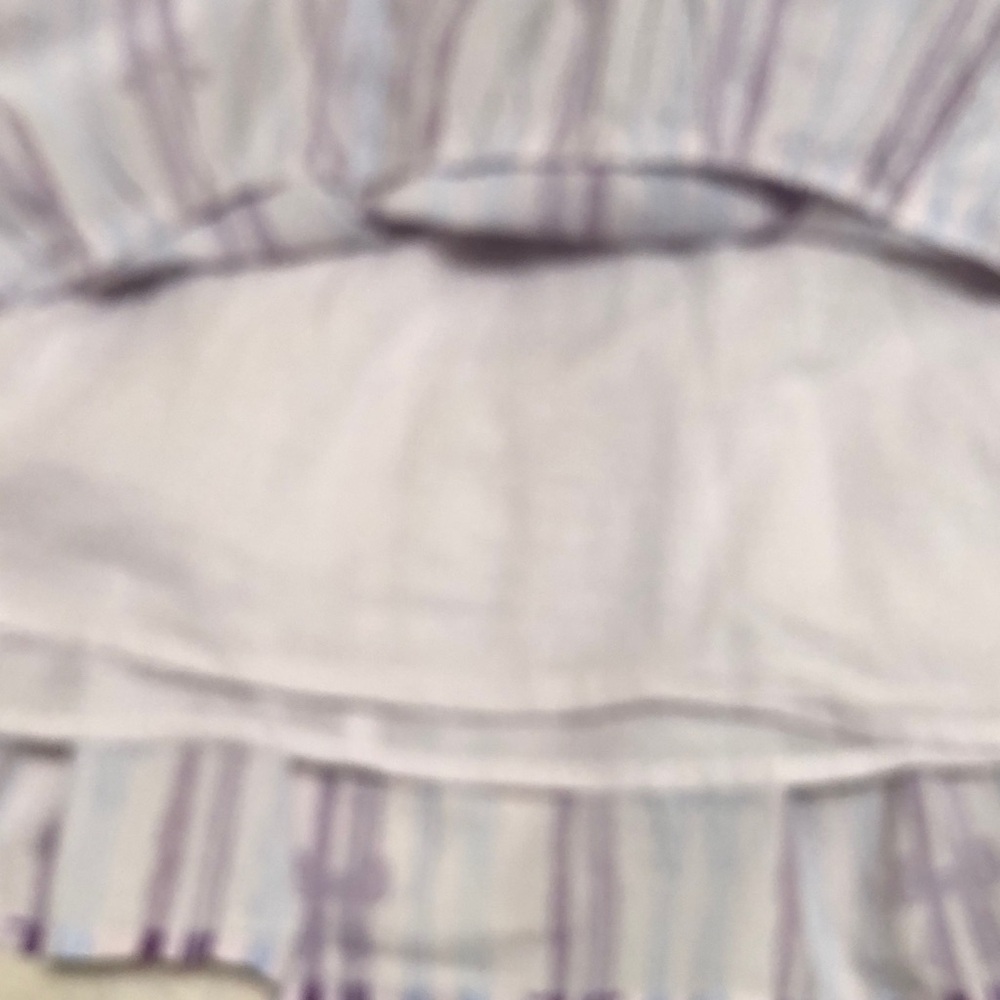 Girls Tiered Casual Dress with Purple and Light Blue Bow Stripes - Picture 4 of 5